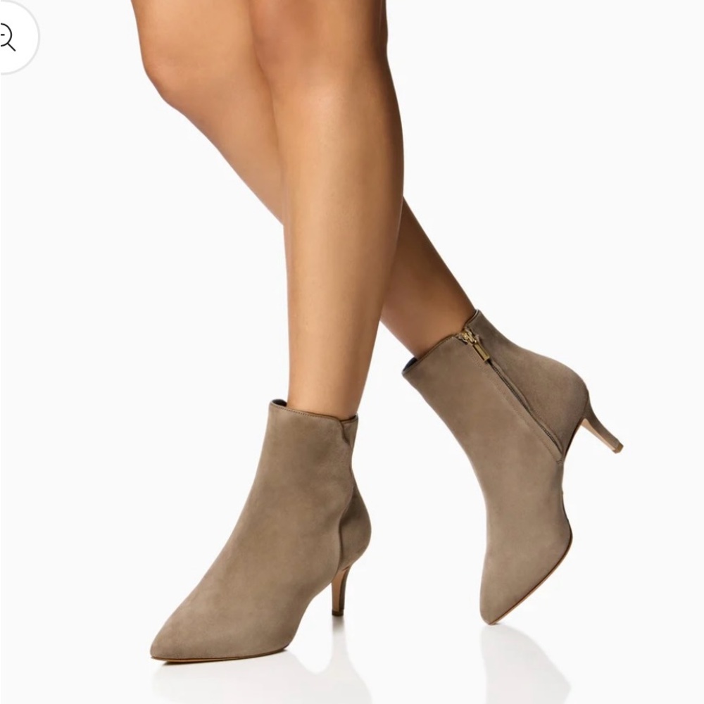 Women's Sarah Flint Perfect Dress Bootie 60 Pull Shoes Size 36.5 EU/6.5 US Taupe